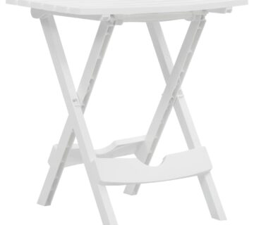 vidaXL Sklopivi vrtni stol 45,5 x 38,5 x 50 cm bijeli - cover