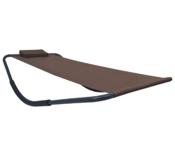 vidaXL Vrtni ležaj smeđi 200 x 90 cm čelični - cover