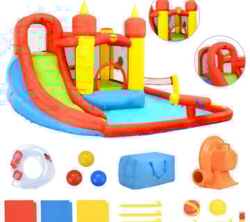 Happy Hop trampolin s toboganom i bazenom 410 x 385 x 220 cm PVC - cover