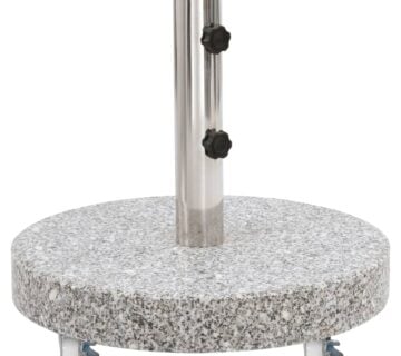 vidaXL Stalak za suncobran od granita 30 kg okrugli sivi - cover