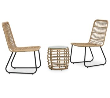 vidaXL 3-dijelni bistro set od poliratana boja hrasta - cover