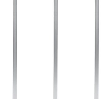 vidaXL Stupovi za ogradu 3 kom aluminijski 185 cm - cover