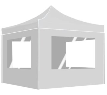 vidaXL Sklopivi šator za zabave sa zidovima aluminijski 2 x 2 m bijeli - cover