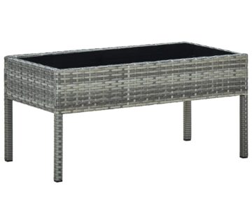 vidaXL Vrtni stol sivi 75 x 40 x 37 cm od poliratana - cover