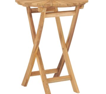 vidaXL Sklopivi vrtni stol Ø 60 cm od masivne tikovine - cover