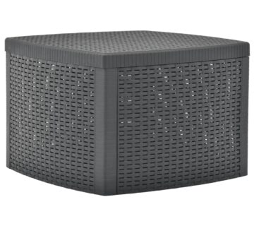 vidaXL Bočni stol antracit 54 x 54 x 36,5 cm plastični - cover