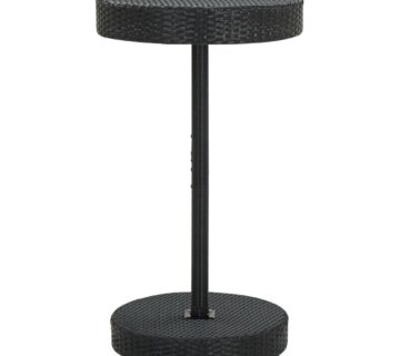 vidaXL Vrtni stol crni 60,5 x 106 cm od poliratana - cover