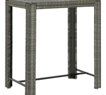 vidaXL Vrtni barski stol sivi 100 x 60,5 x 110,5 cm od poliratana - cover