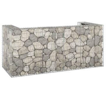 vidaXL Gabionski zid za kante od pocinčanog čelika 254 x 100 x 110 cm - cover