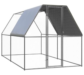 vidaXL Vanjski kavez za kokoši 2 x 4 x 2 m od pocinčanog čelika - cover
