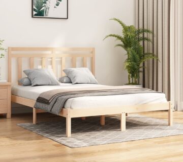vidaXL Okvir za krevet od masivnog drva 160 x 200 cm - cover