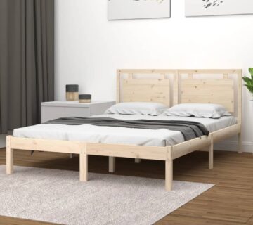 vidaXL Okvir za krevet od masivnog drva 160 x 200 cm - cover