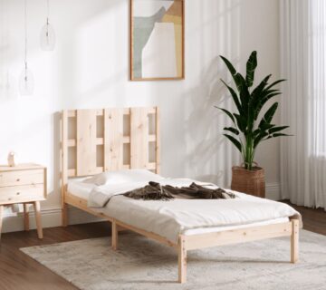 vidaXL Okvir za krevet od masivne borovine 90 x 200 cm - cover