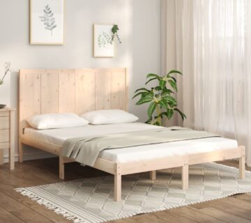 vidaXL Okvir za krevet od masivne borovine 140 x 190 cm - cover