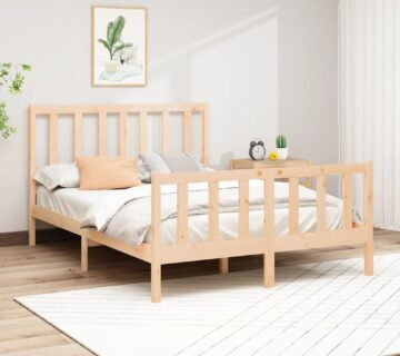 vidaXL Okvir za krevet od masivne borovine 160 x 200 cm - cover