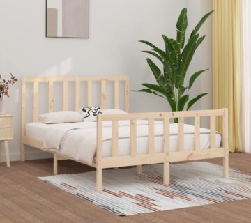 vidaXL Okvir za krevet od masivnog drva 160 x 200 cm - cover