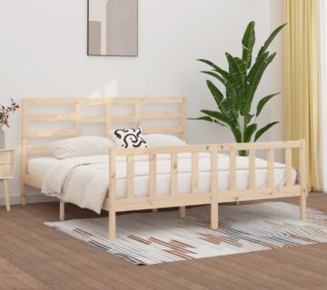 vidaXL Okvir za krevet od masivne borovine 200 x 200 cm - cover