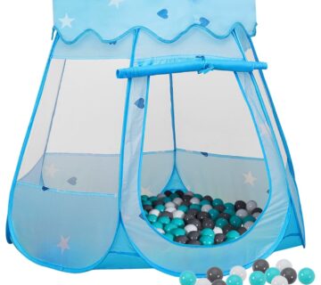 vidaXL Dječji šator za igru s 250 loptica plavi 102 x 102 x 82 cm - cover