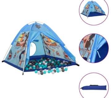 vidaXL Dječji šator za igru s 250 loptica plavi 120 x 120 x 90 cm - cover
