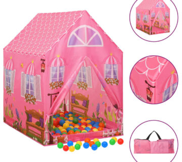 vidaXL Dječji šator za igru s 250 loptica ružičasti 69 x 94 x 104 cm - cover