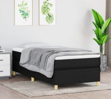 vidaXL Okvir za krevet crni 90x200 cm od tkanine - cover