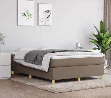 vidaXL Okvir za krevet smeđesivi 140x200 cm od tkanine - cover
