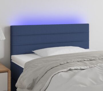 vidaXL LED uzglavlje plavo 100x5x78/88 cm od tkanine - cover