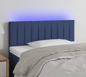 vidaXL LED uzglavlje plavo 80 x 5 x 78/88 cm od tkanine - cover