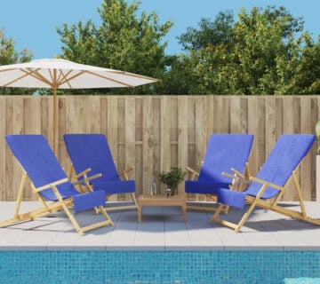 vidaXL Ručnici za plažu 4 kom plavi 60 x 135 cm od tkanine 400 GSM - cover