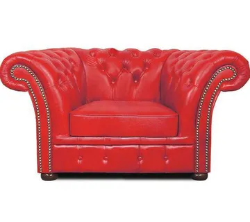 Chesterfield Fotelja Winfield Basic Leather | 1-sjedište | Red - cover