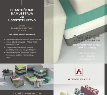 JASTUCI ZA KLUPE - za restorane, ugostiteljstvo - cover