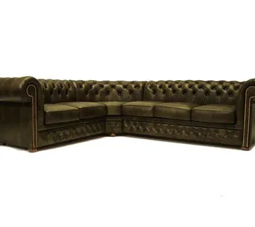 Chesterfield Kutna Garnitura First Class Leather | Moss Green - cover