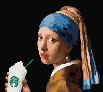 slikanje po brojevima 50×40 A girll with double latte - cover