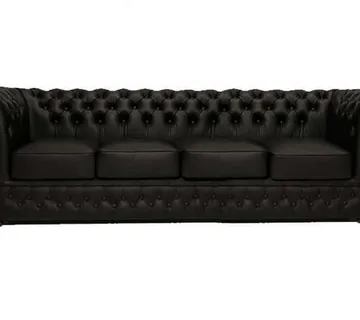 Chesterfield Garnitura First Class Leather | 4-sjedišta | Matt Black - cover