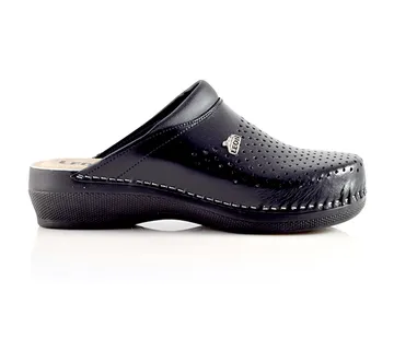 KOŽNE ANATOMSKE KLOMPE, Crna, EHB - cover