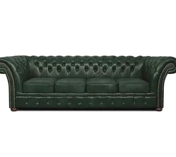 Chesterfield Garnitura Winfield Basic Leather | 4-sjedišta | Green - cover
