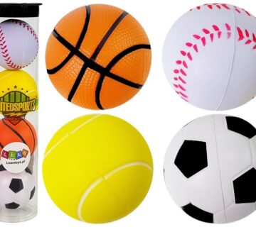 Set od 4 mekanih loptica baseball, tenis, košarka, nogomet - cover