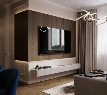 TV komoda sa zidnim panelom - cover