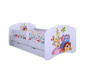 Drveni dječji krevet Happy džungla s ladicom – 140*70 - cover