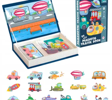 Montessori magnetna slagalica – knjiga vozila - cover