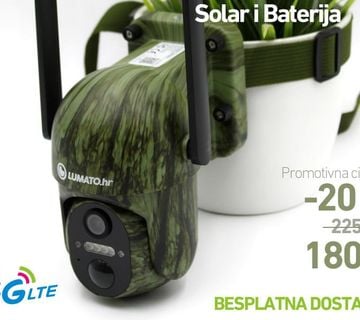 Lovačka kamera 4G sa solarom, baterijom 10.000 mAh, sve mreže!  - cover