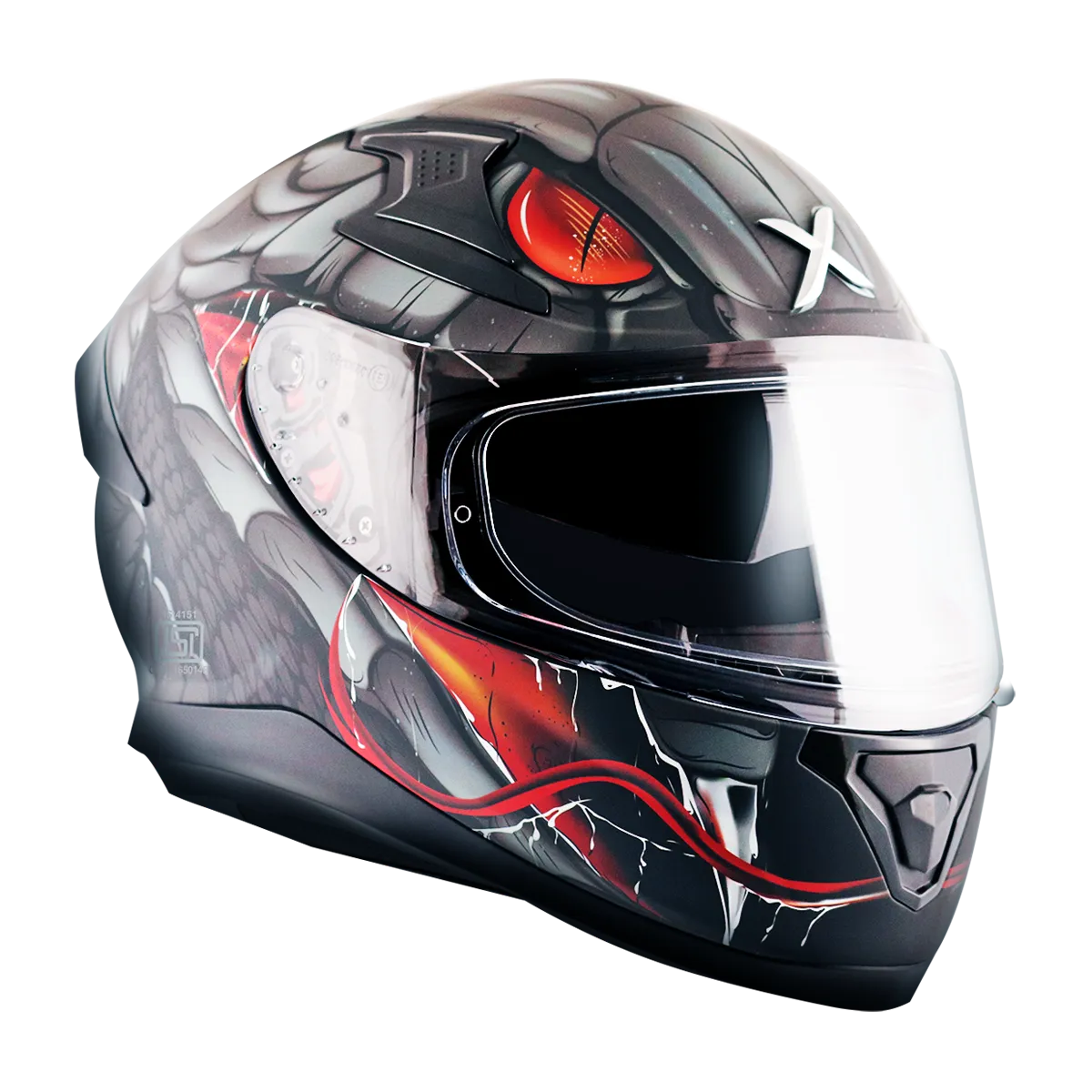 Kaciga AXOR APEX VENOMOUS mat crno/siva - cover