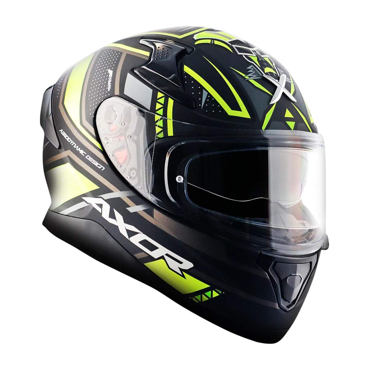 Kaciga AXOR APEX TIKI mat crno/neon žuta - cover