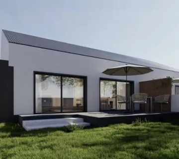 Kuća: Čepin, prizemnica, 95.41 m2 + dvorište 91.51 m2, NOVOGRADNJA