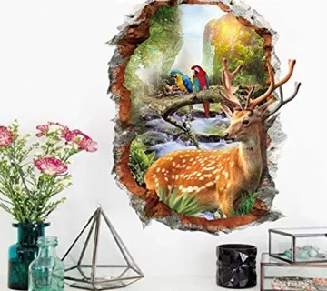 3D wall sticker Jelen dimenzije 70x50 cm - cover