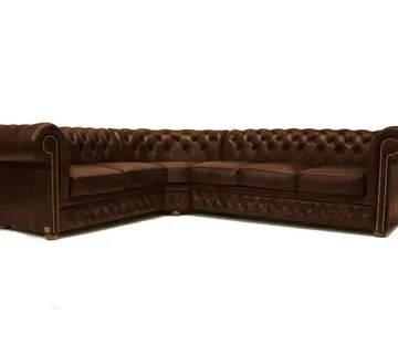Chesterfield Kutna Garnitura First Class Leather | Cloudy Brown Old - cover