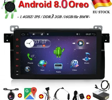 2din ORIGINAL radio ANDROID BMW 3 E46 M3 PARKING KAMERA - cover