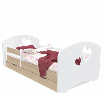 Drveni dječji krevet Design srce s ladicom – 190*90 - cover