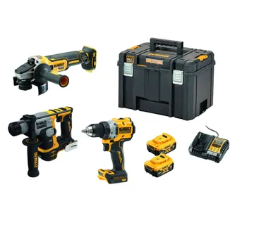 Dewalt aku udarni odvijač, bušilica , brusilica,  5.0 Ah , punjač - cover