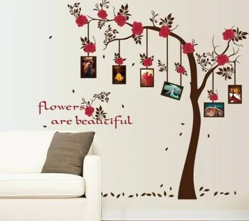 Zidna Naljepnica - Red Flower - okviri za slike uspomena - cover